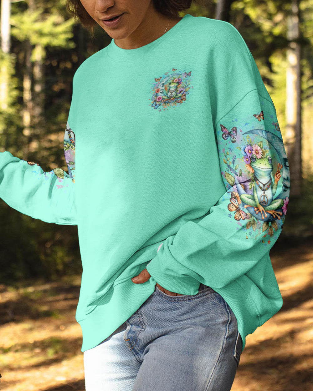 BE YOU THE WORLD WILL ADJUST FROG ALL OVER PRINT - YHLT0712232