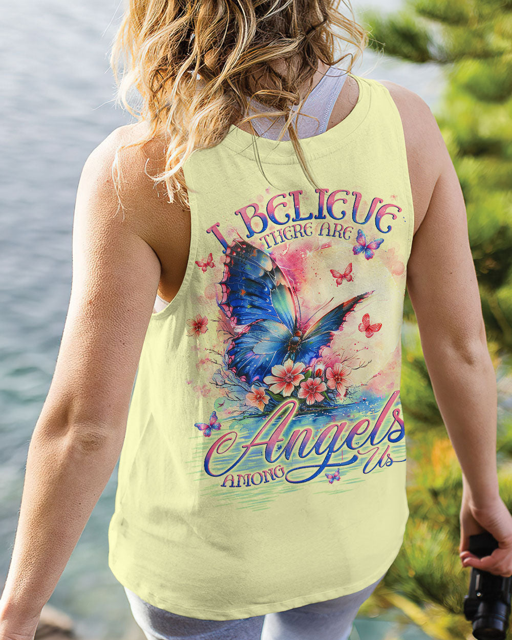 I BELIEVE THERE ARE ANGELS AMONG US BUTTERFLY ALL OVER PRINT - TLNO0104242