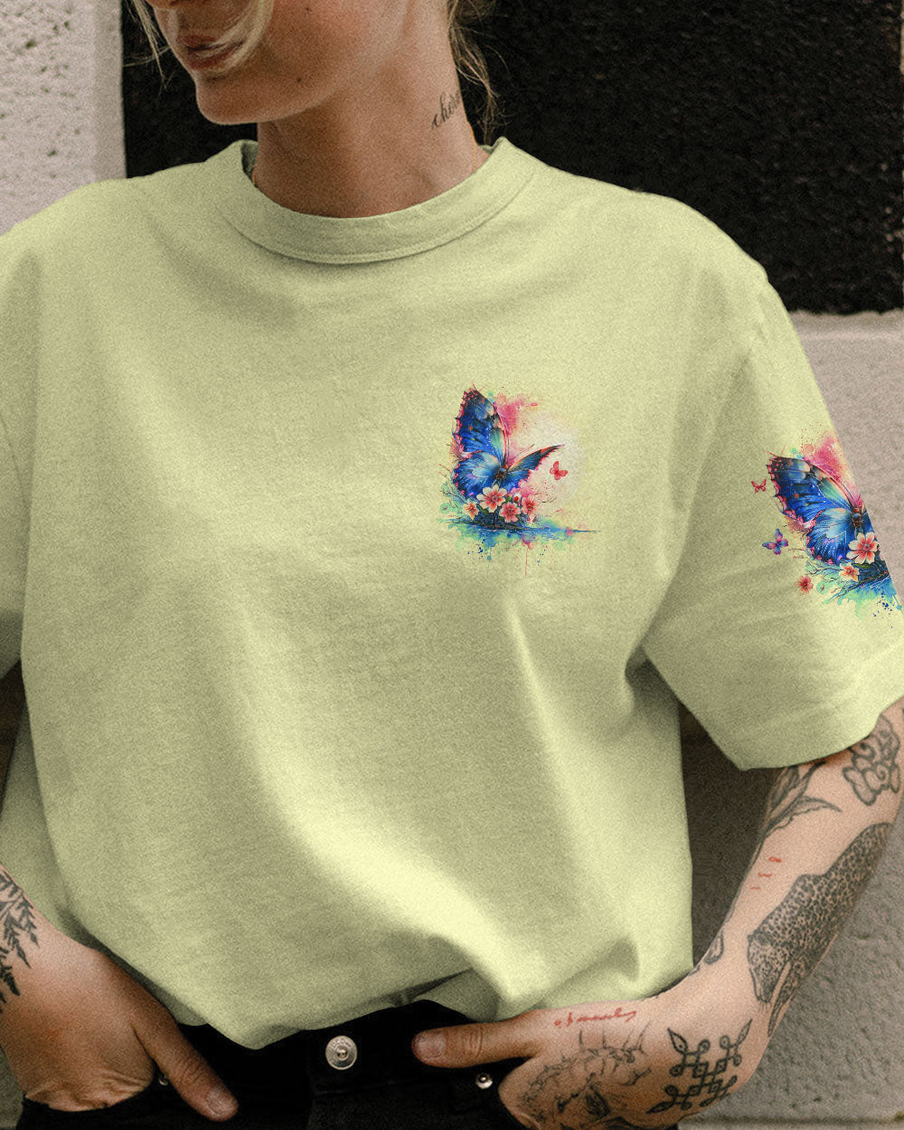 I BELIEVE THERE ARE ANGELS AMONG US BUTTERFLY ALL OVER PRINT - TLNO0104242