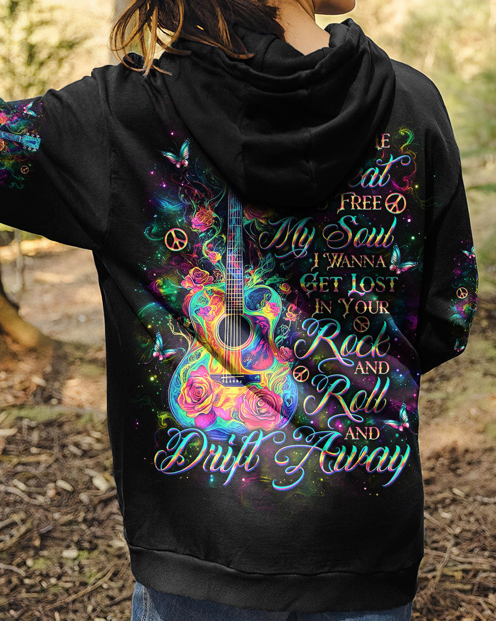 GIVE ME THE BEAT GUITAR ROSE ALL OVER PRINT - TLNO0104251