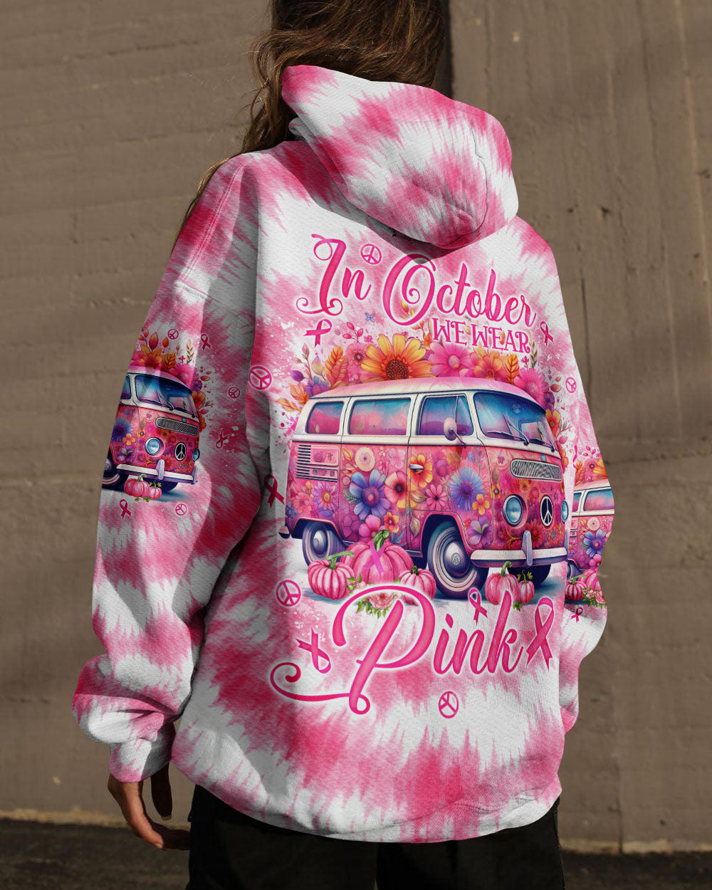 IN OCTOBER WE WEAR PINK TIE DYE ALL OVER PRINT - TLNO0108231