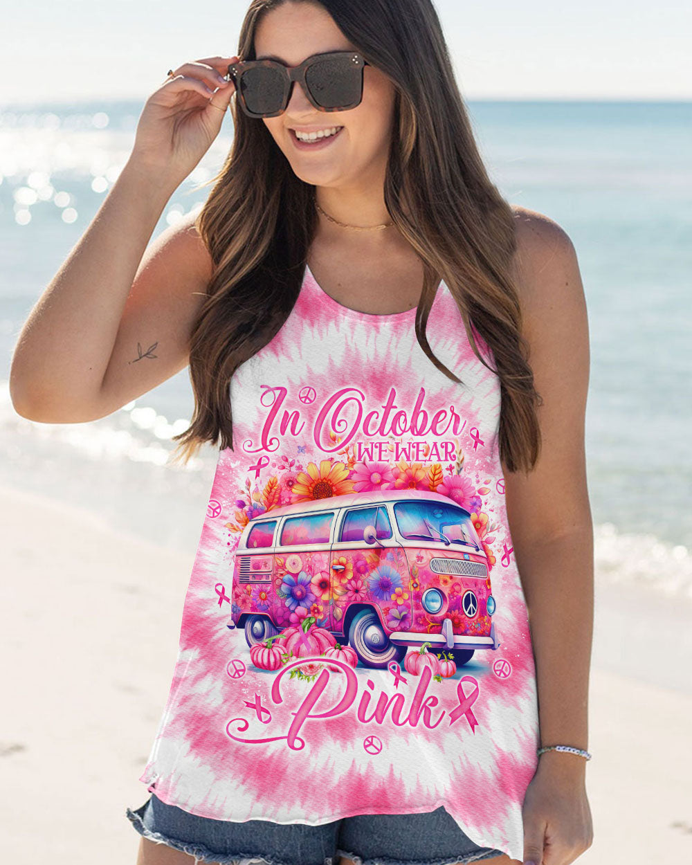 IN OCTOBER WE WEAR PINK TIE DYE ALL OVER PRINT - TLNO0108231
