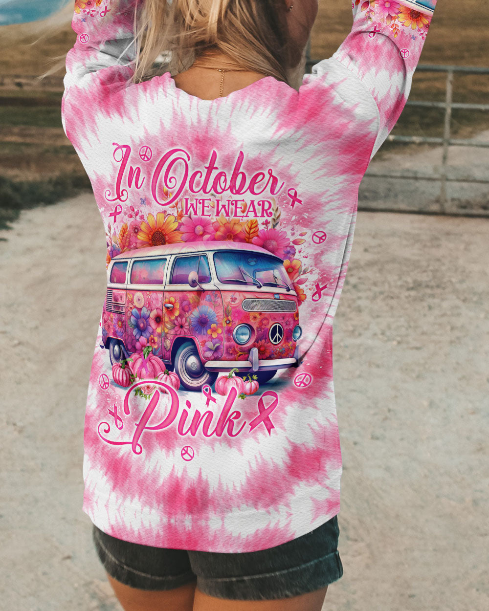 IN OCTOBER WE WEAR PINK TIE DYE ALL OVER PRINT - TLNO0108231