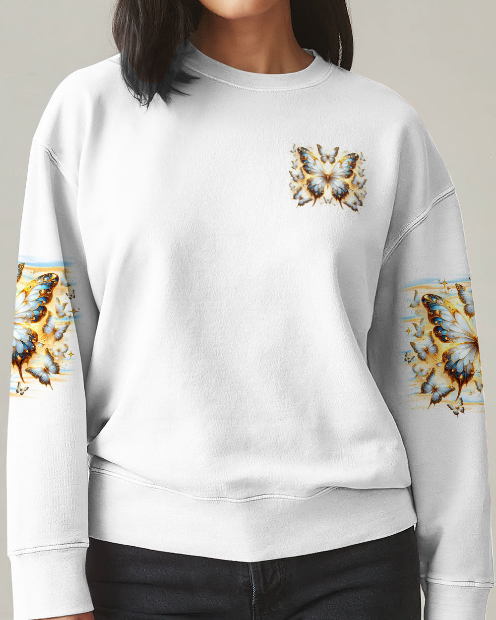 I BELIEVE THERE ARE ANGELS AMONG US BUTTERFLY ALL OVER PRINT - TLNO0110241