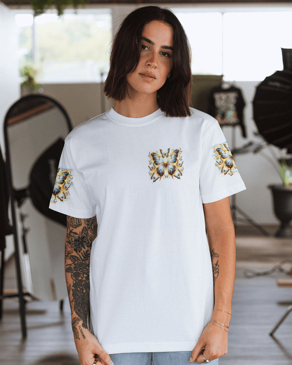 I BELIEVE THERE ARE ANGELS AMONG US BUTTERFLY ALL OVER PRINT - TLNO0110241
