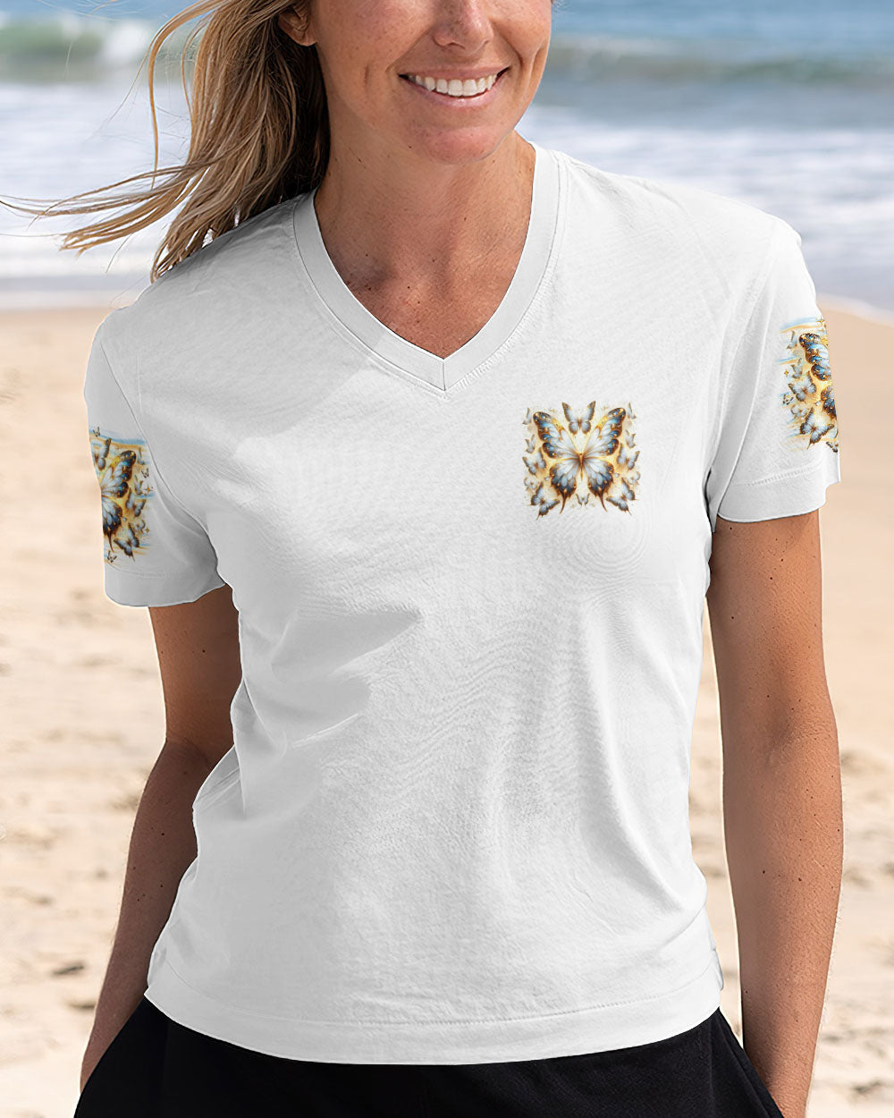 I BELIEVE THERE ARE ANGELS AMONG US BUTTERFLY ALL OVER PRINT - TLNO0110241