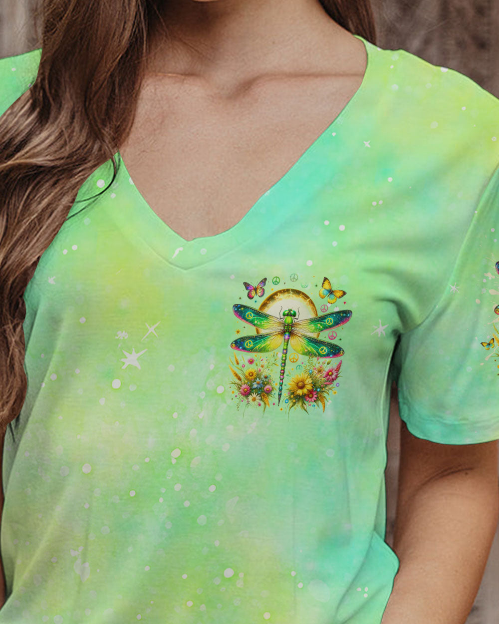 I AM THE STORM DRAGONFLY FLORAL ALL OVER PRINT - TLNO0112231