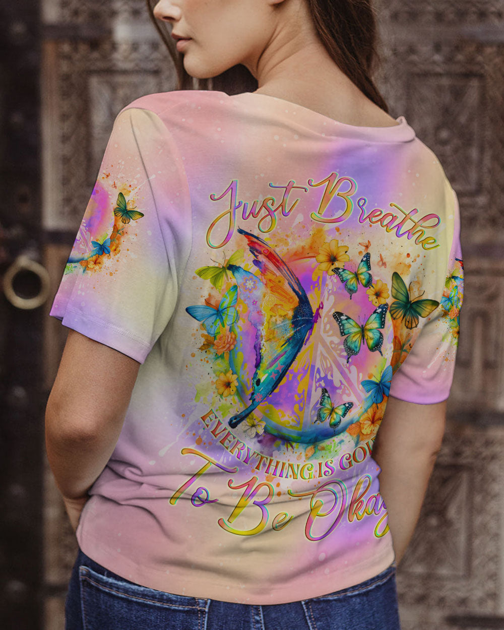 JUST BREATHE BUTTERFLY ALL OVER PRINT - TLNO0201241