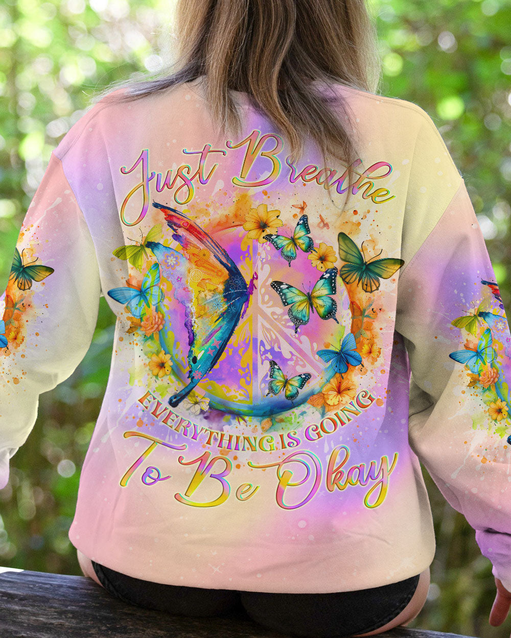 JUST BREATHE BUTTERFLY ALL OVER PRINT - TLNO0201241
