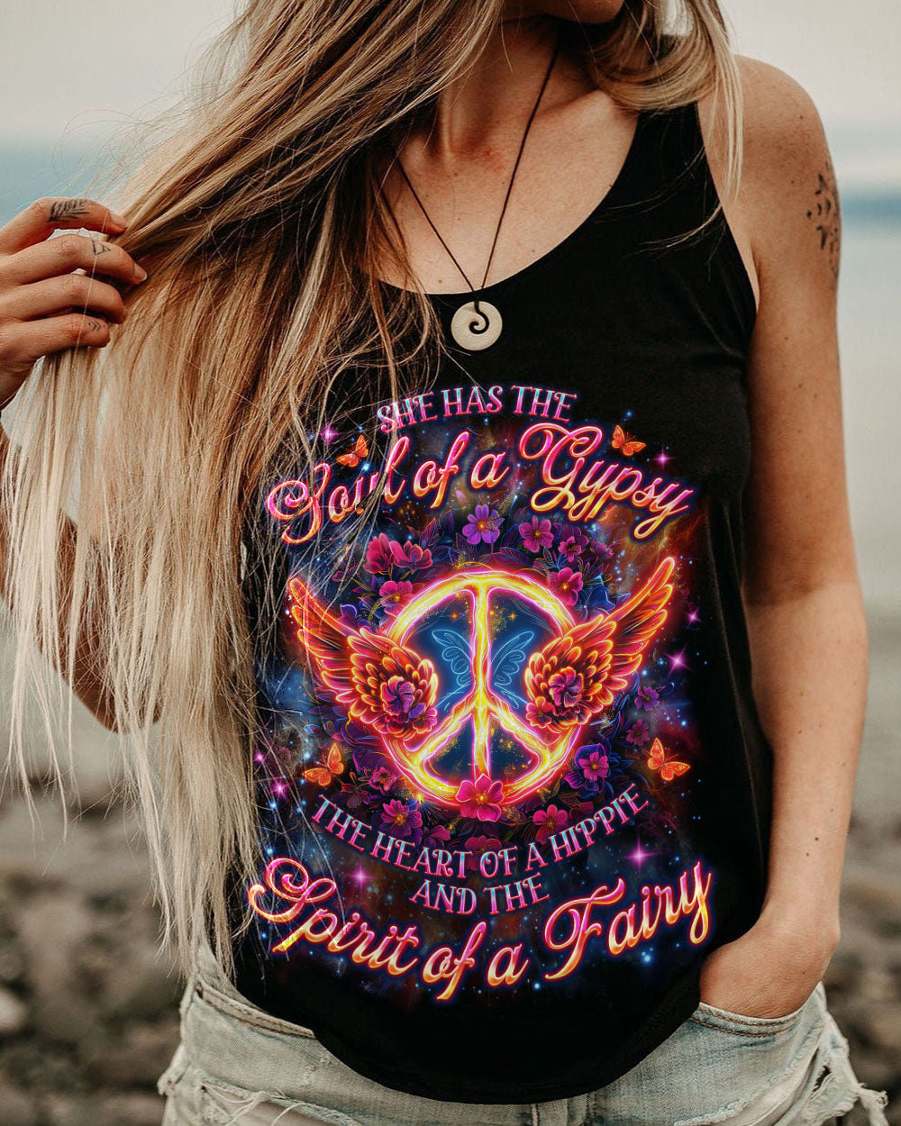 SPIRIT OF A FAIRY PEACE WINGS ALL OVER PRINT - TLNO0201253