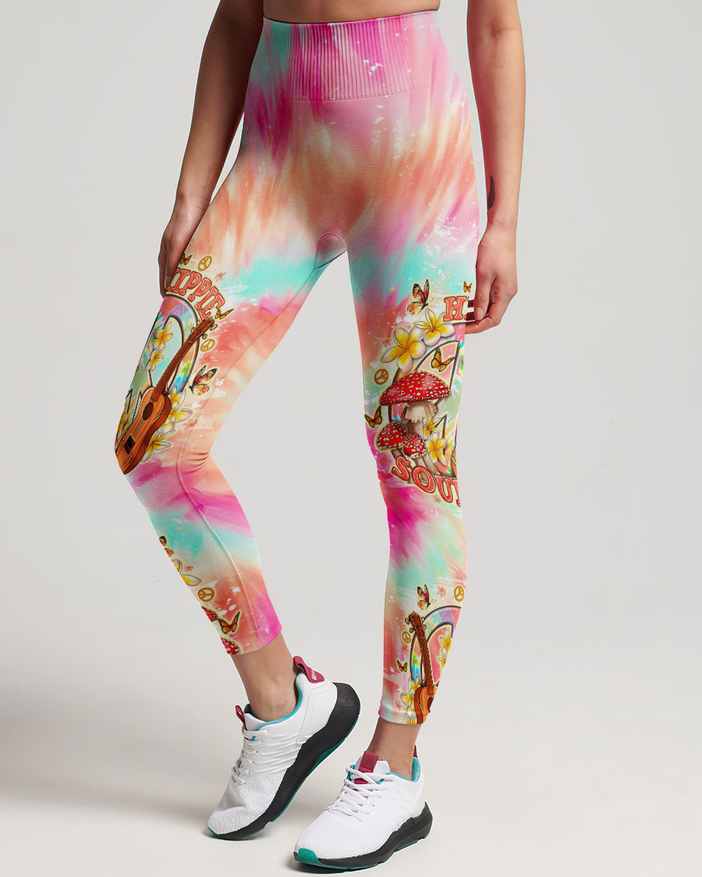 HIPPIE SOUL PEACE GUITAR TIE DYE ALL OVER PRINT - TLNO0212231