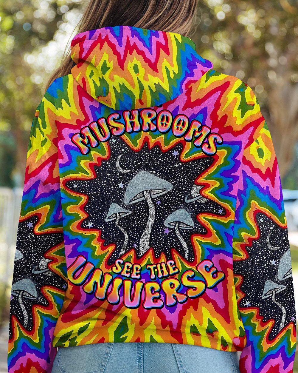 EAT MUSHROOMS SEE THE UNIVERSE TIE DYE ALL OVER PRINT - TLNO0308235
