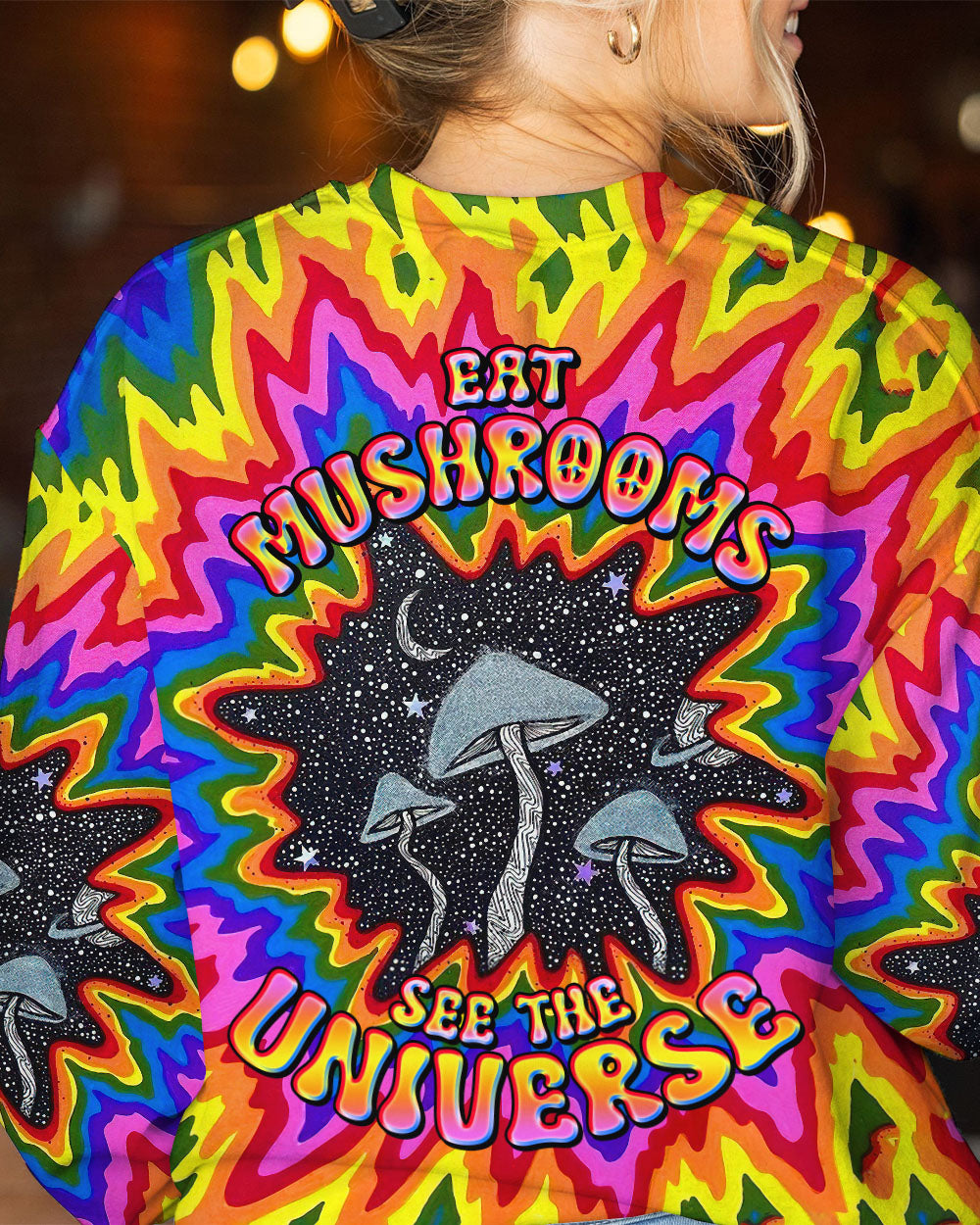 EAT MUSHROOMS SEE THE UNIVERSE TIE DYE ALL OVER PRINT - TLNO0308235