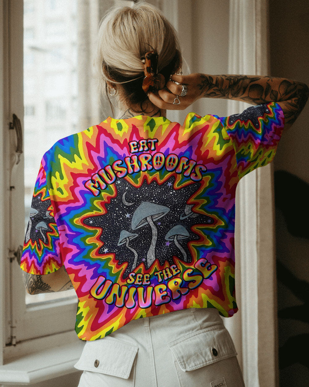 EAT MUSHROOMS SEE THE UNIVERSE TIE DYE ALL OVER PRINT - TLNO0308235