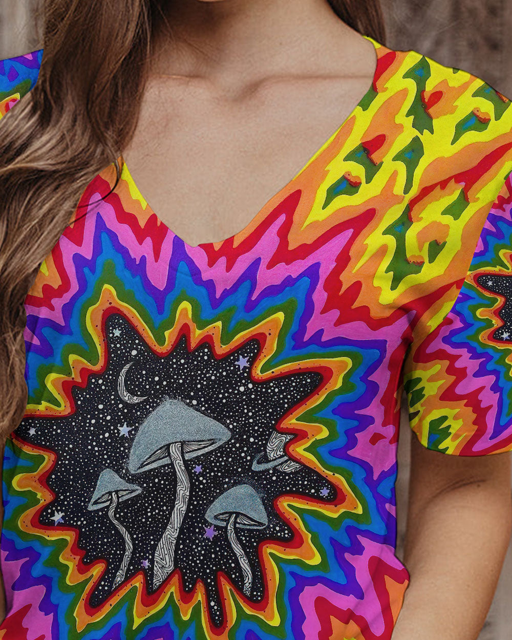EAT MUSHROOMS SEE THE UNIVERSE TIE DYE ALL OVER PRINT - TLNO0308235