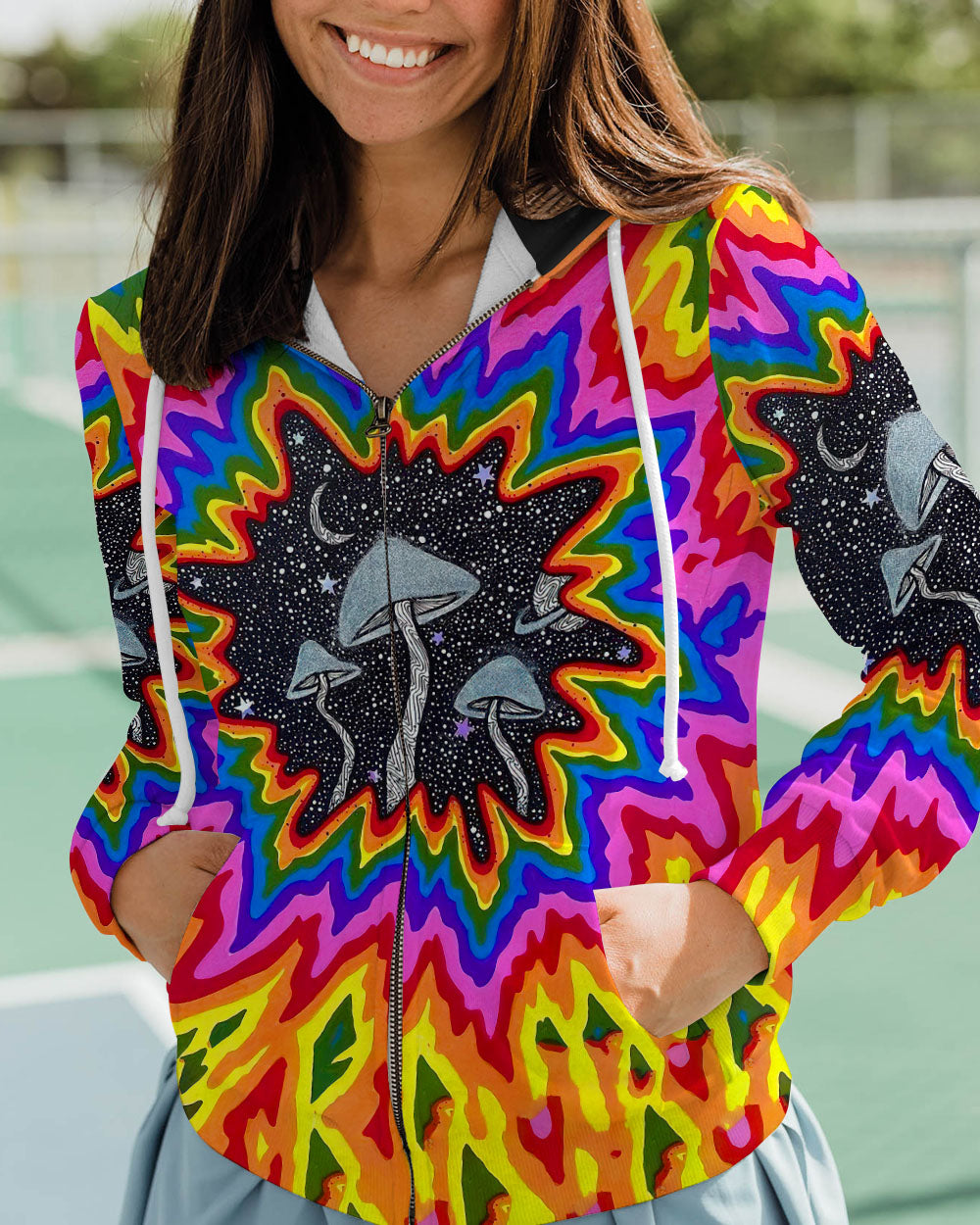 EAT MUSHROOMS SEE THE UNIVERSE TIE DYE ALL OVER PRINT - TLNO0308235