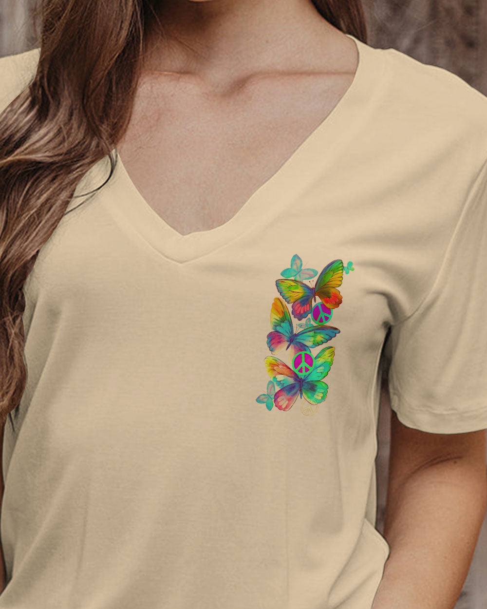 SHE BEGAN TO FLY BUTTERFLY ALL OVER PRINT - TLNO0407232