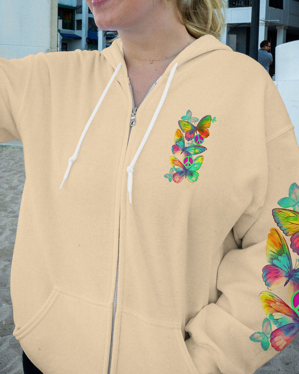 SHE BEGAN TO FLY BUTTERFLY ALL OVER PRINT - TLNO0407232