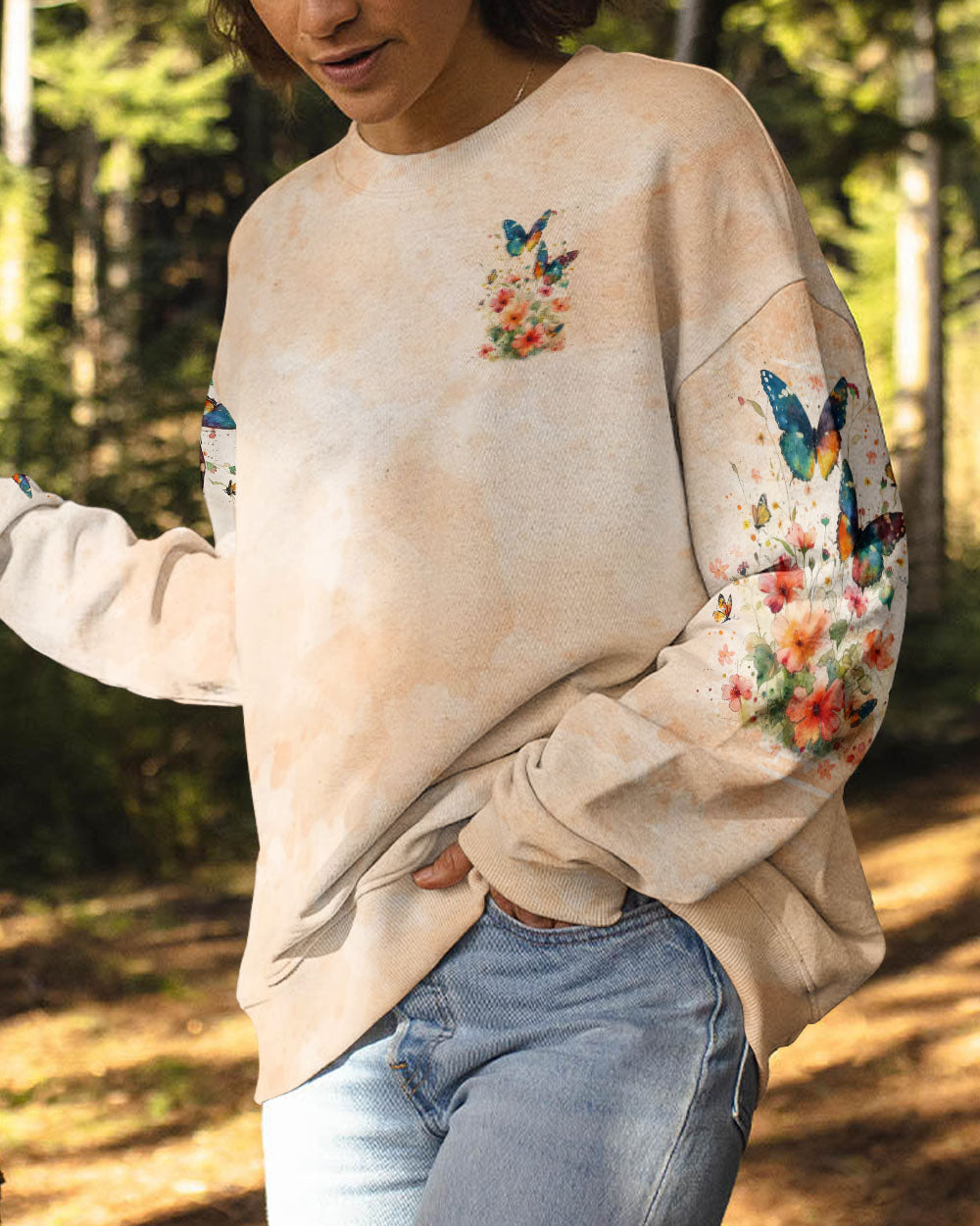 WHISPER WORDS OF WISDOM LET IT BE BUTTERFLY ALL OVER PRINT  - TLNO0411243