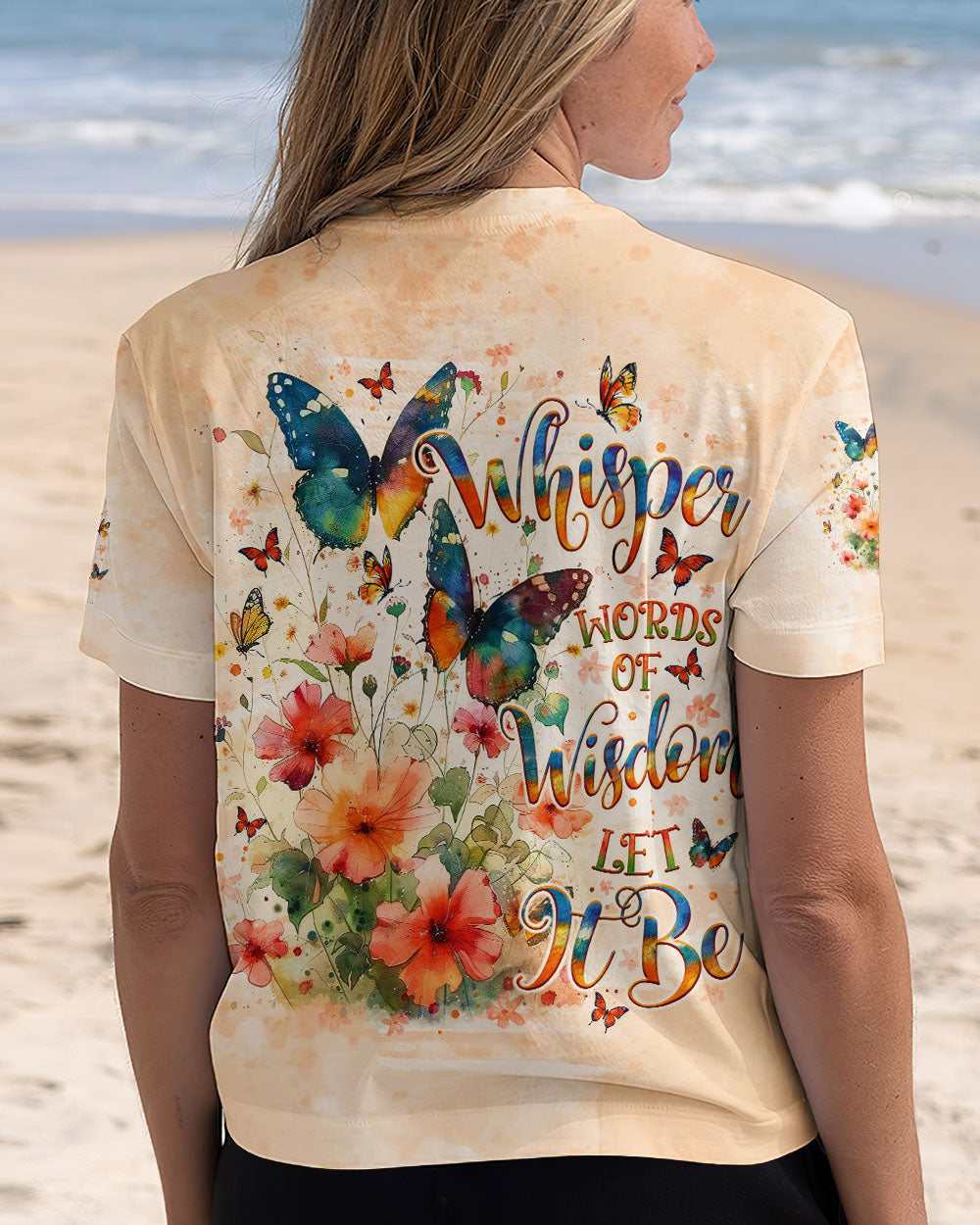 WHISPER WORDS OF WISDOM LET IT BE BUTTERFLY ALL OVER PRINT  - TLNO0411243