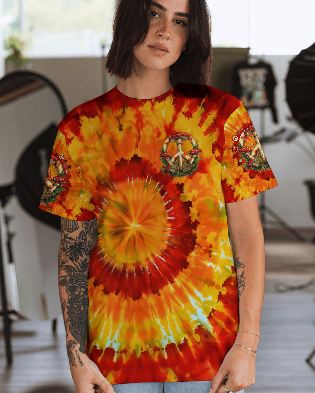 PEACE Y'ALL MUSHROOM ALL OVER PRINT - TLNO0411252