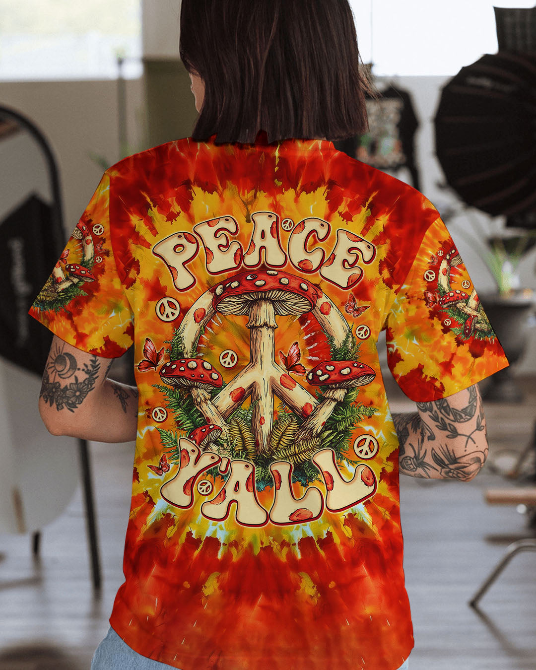 PEACE Y'ALL MUSHROOM ALL OVER PRINT - TLNO0411252
