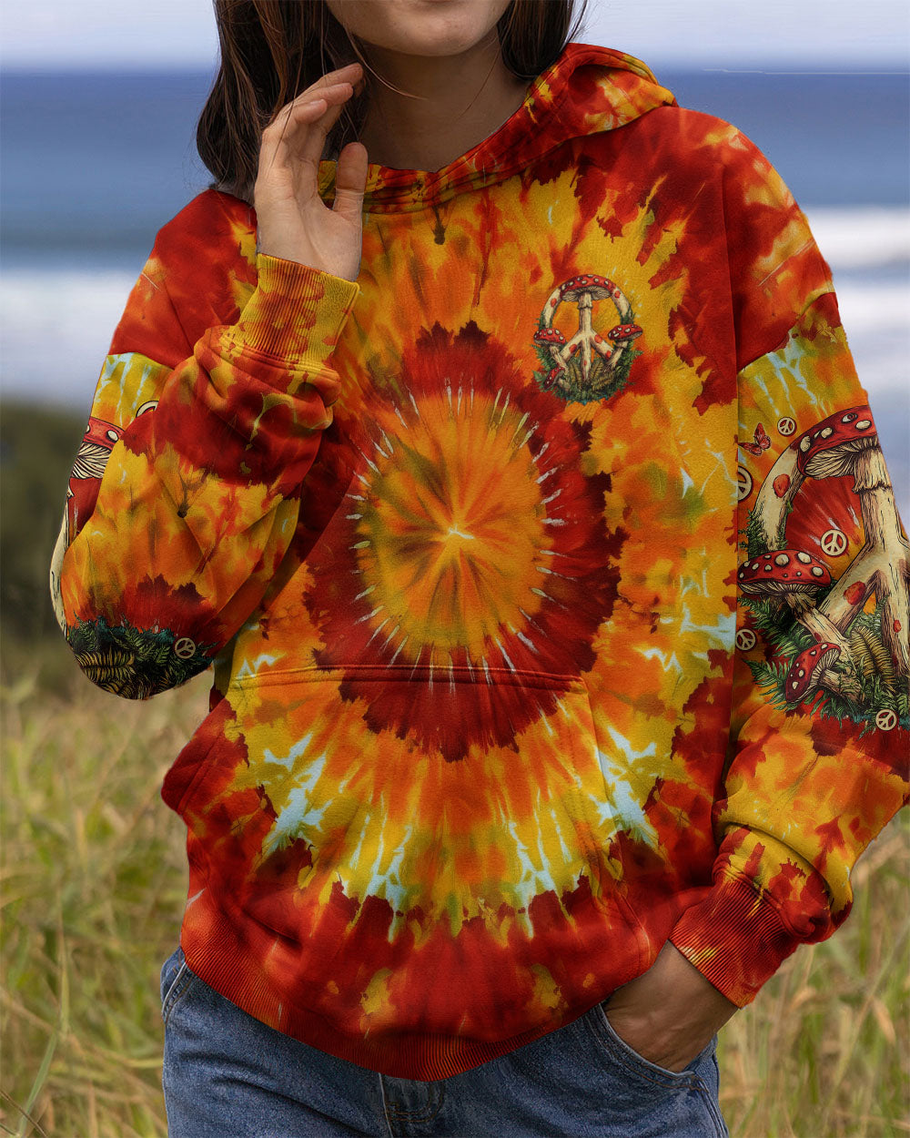 PEACE Y'ALL MUSHROOM ALL OVER PRINT - TLNO0411252