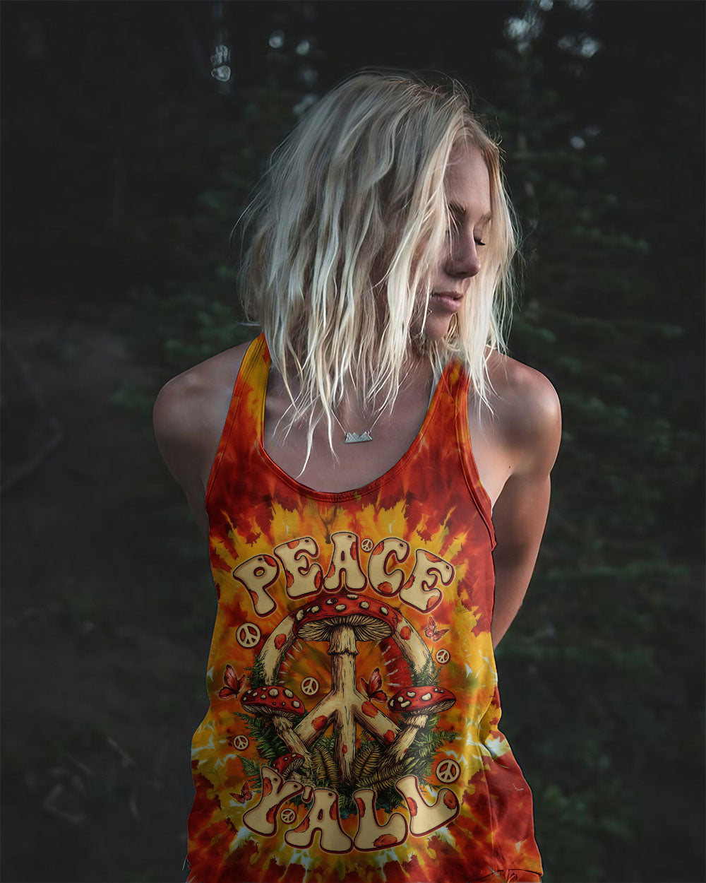 PEACE Y'ALL MUSHROOM ALL OVER PRINT - TLNO0411252
