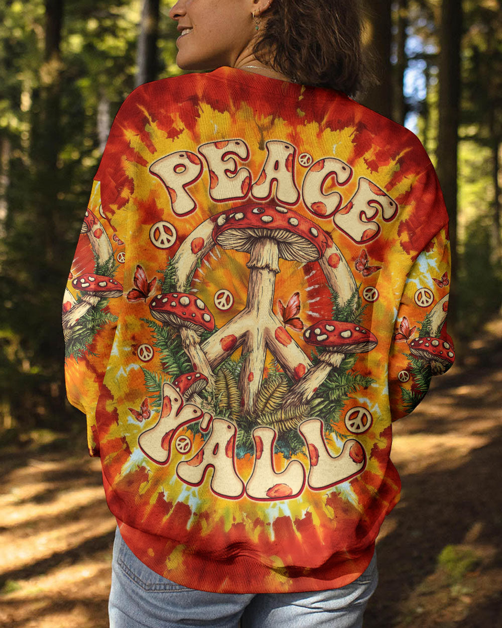 PEACE Y'ALL MUSHROOM ALL OVER PRINT - TLNO0411252
