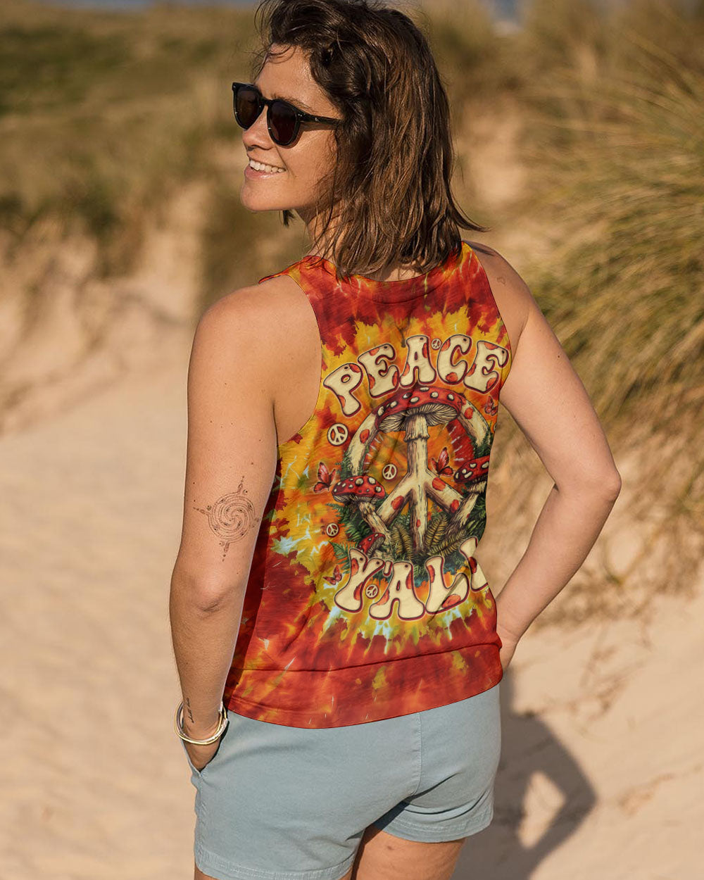 PEACE Y'ALL MUSHROOM ALL OVER PRINT - TLNO0411252