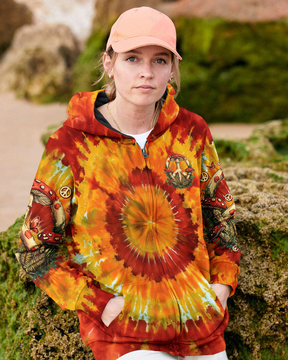PEACE Y'ALL MUSHROOM ALL OVER PRINT - TLNO0411252