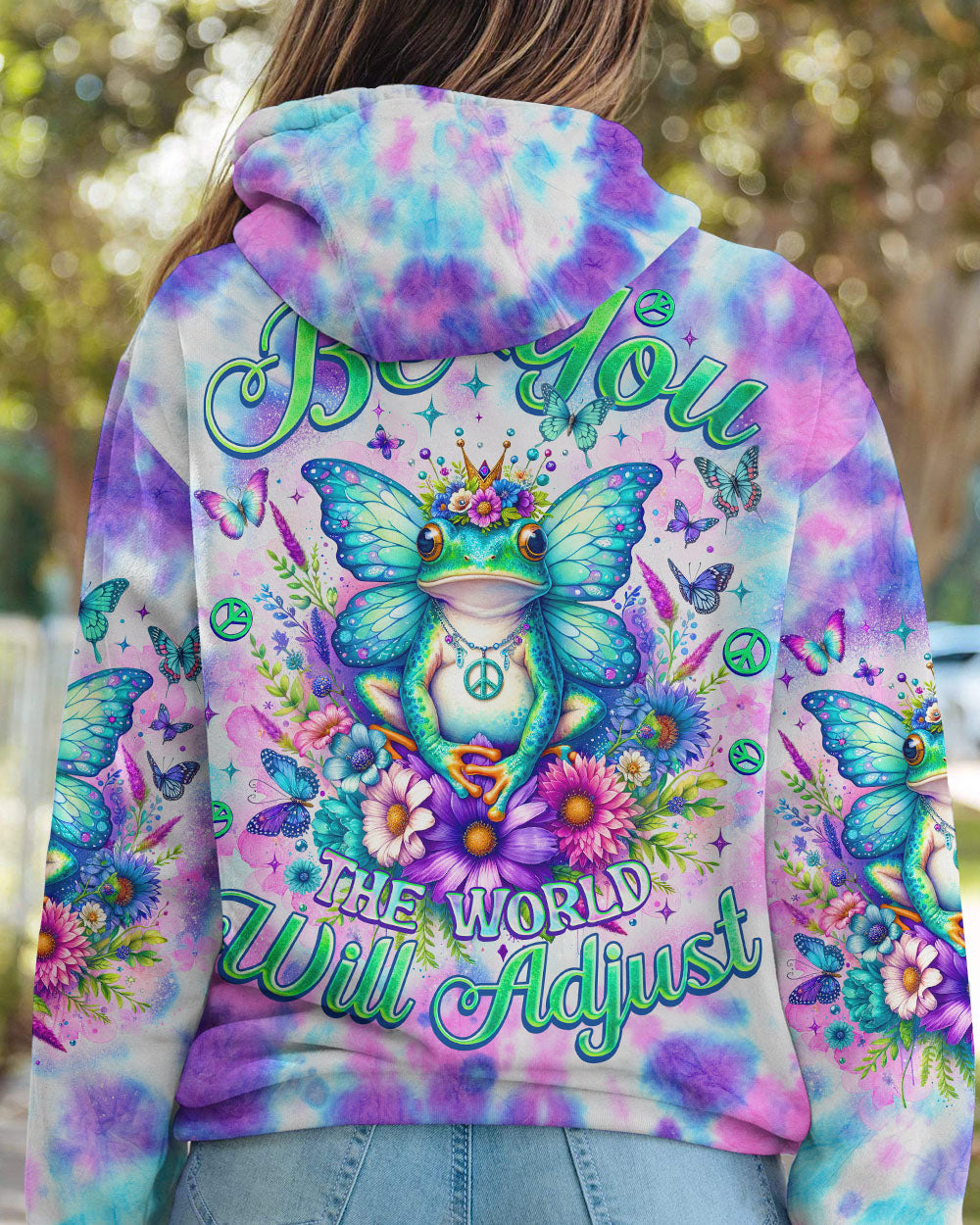 BE YOU THE WORLD WILL ADJUST FROG ALL OVER PRINT - TLNO0412231