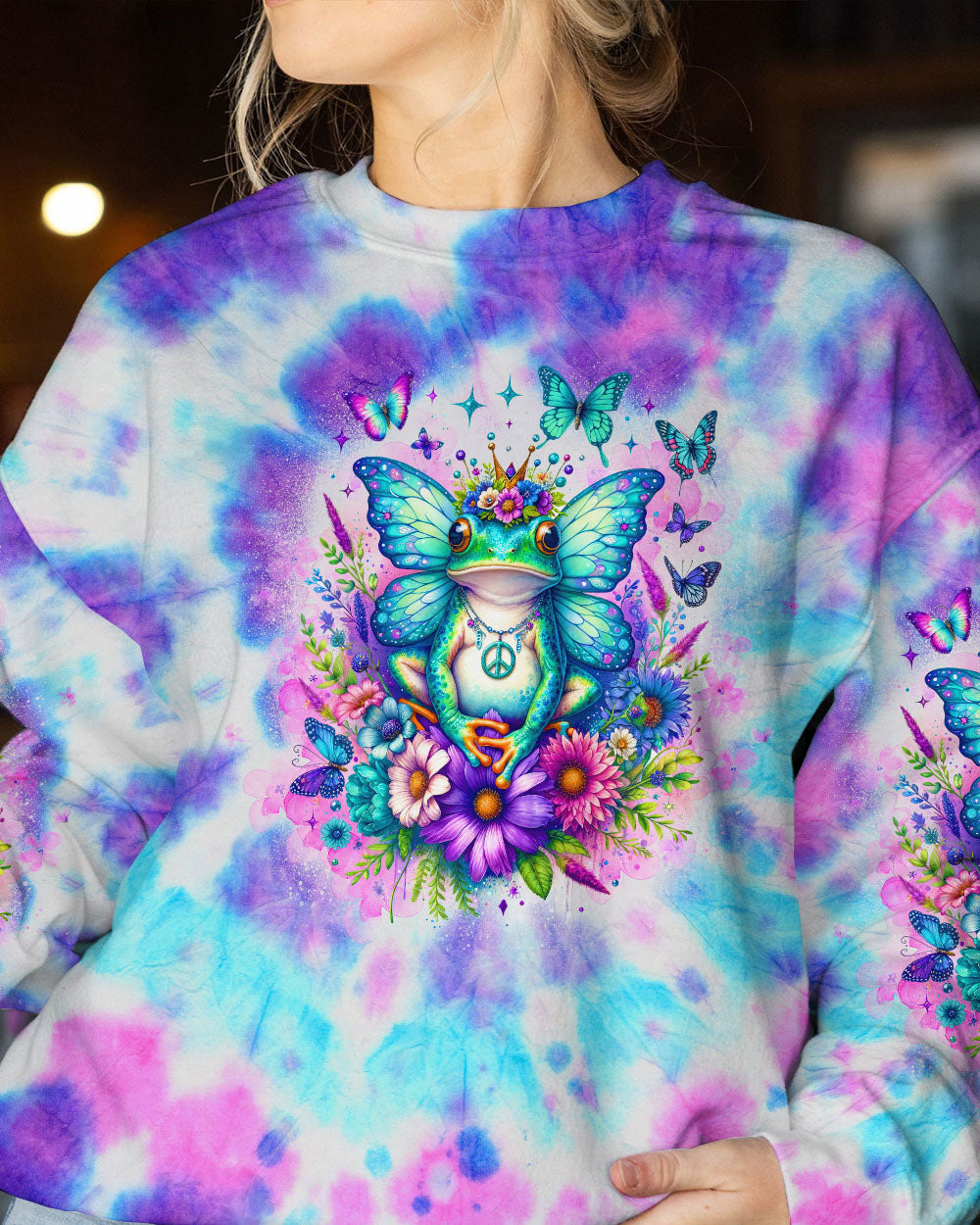 BE YOU THE WORLD WILL ADJUST FROG ALL OVER PRINT - TLNO0412231