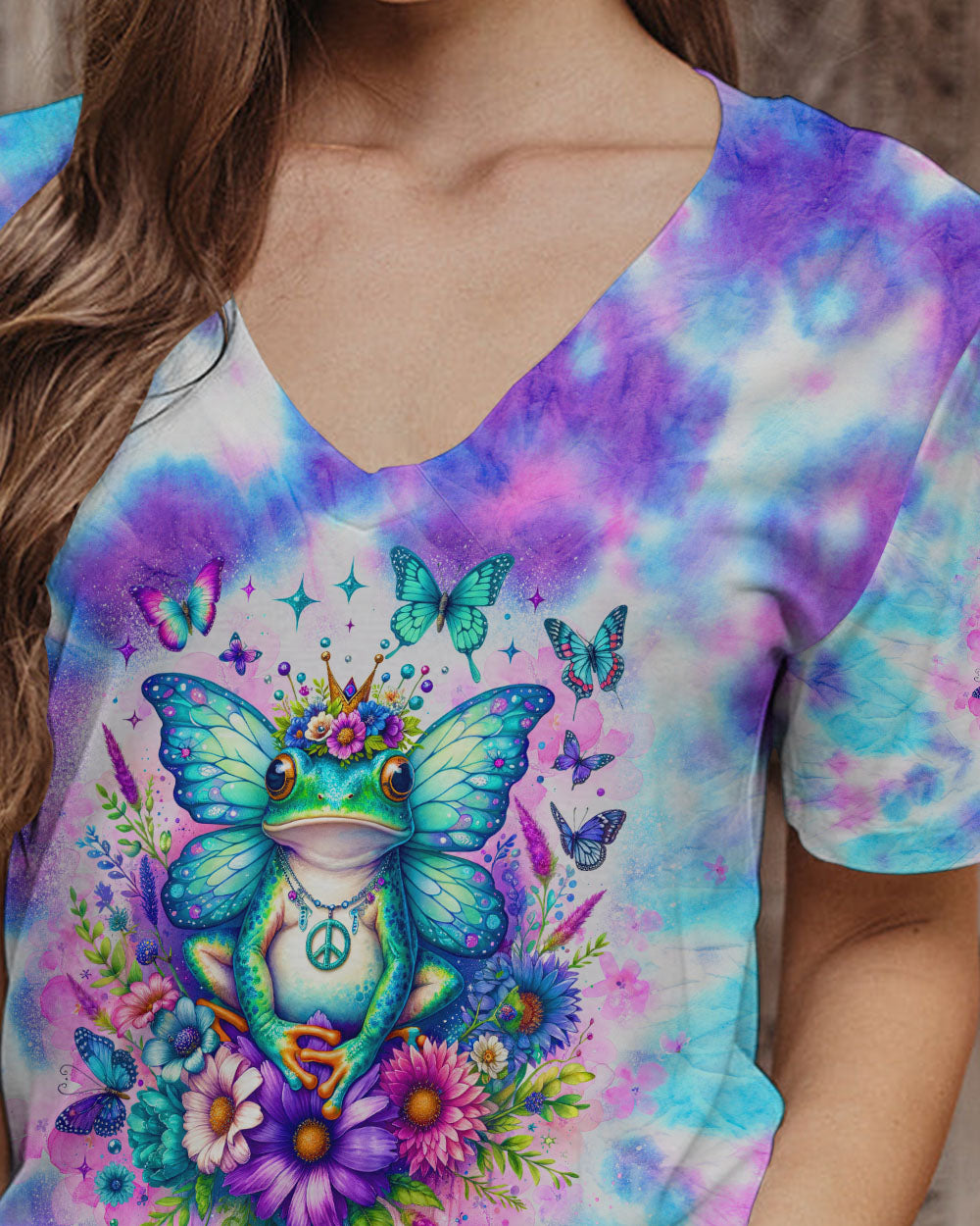 BE YOU THE WORLD WILL ADJUST FROG ALL OVER PRINT - TLNO0412231