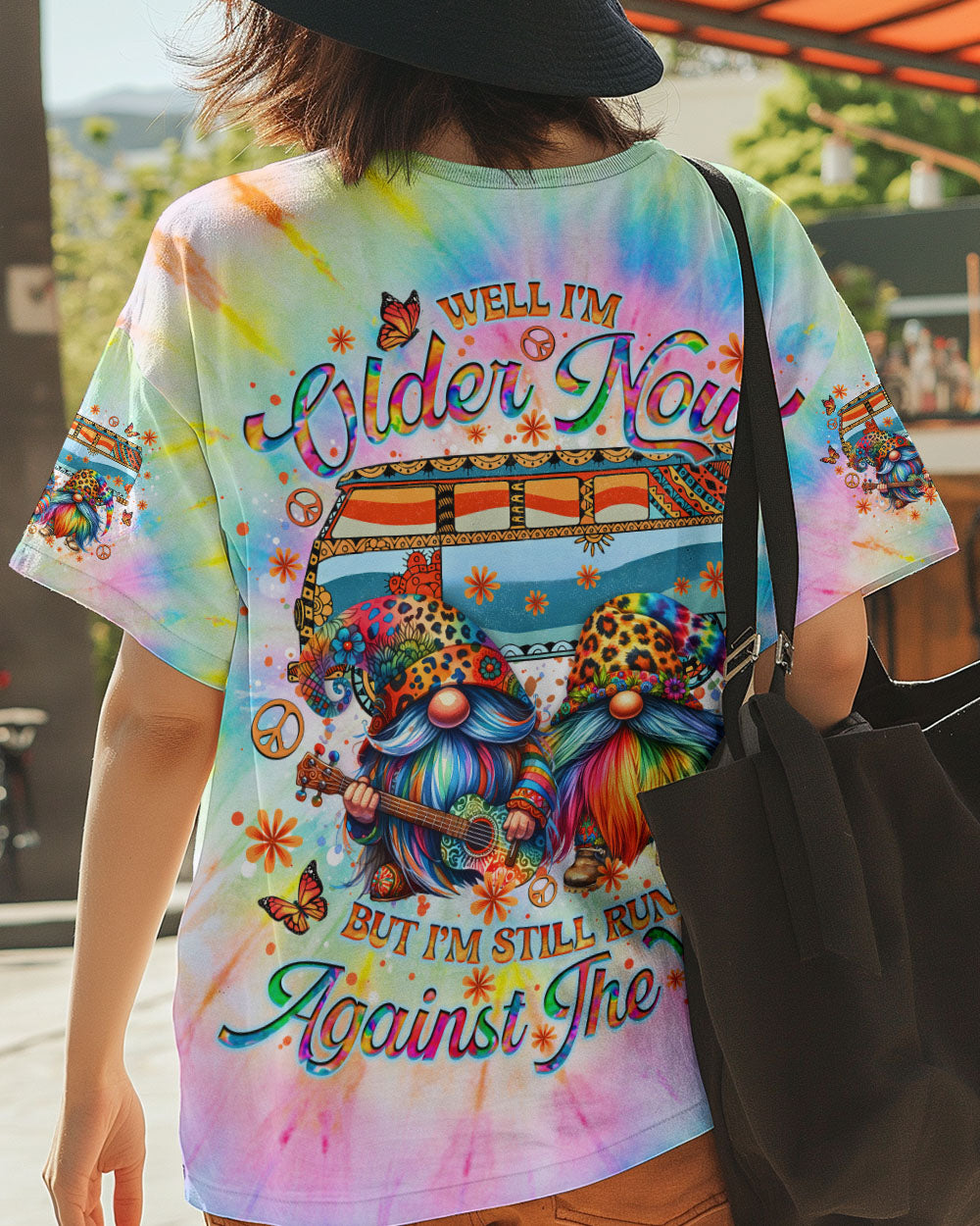 RUNNING AGAINST THE WIND GNOME TIE DYE ALL OVER PRINT - TLNO0412243