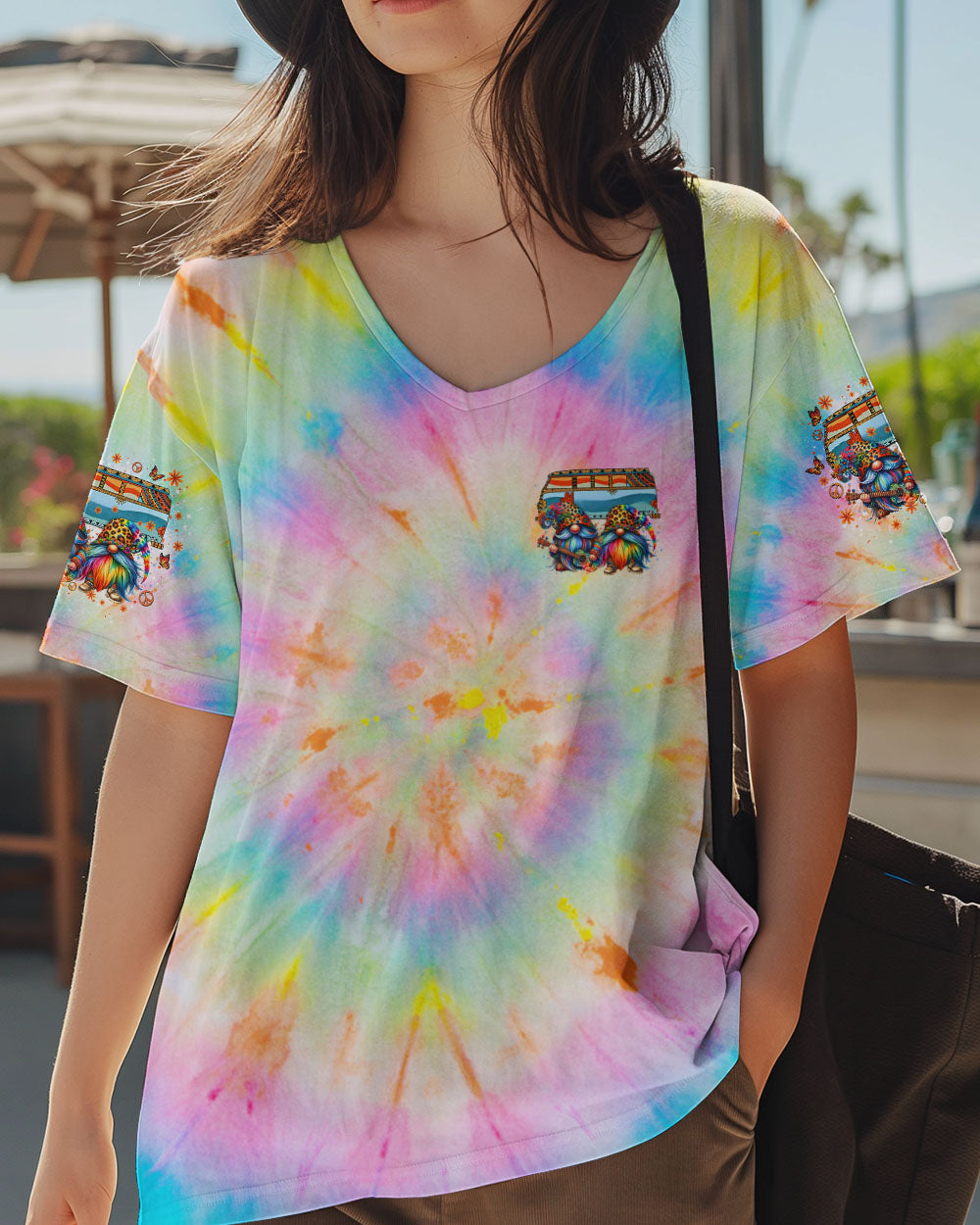 RUNNING AGAINST THE WIND GNOME TIE DYE ALL OVER PRINT - TLNO0412243