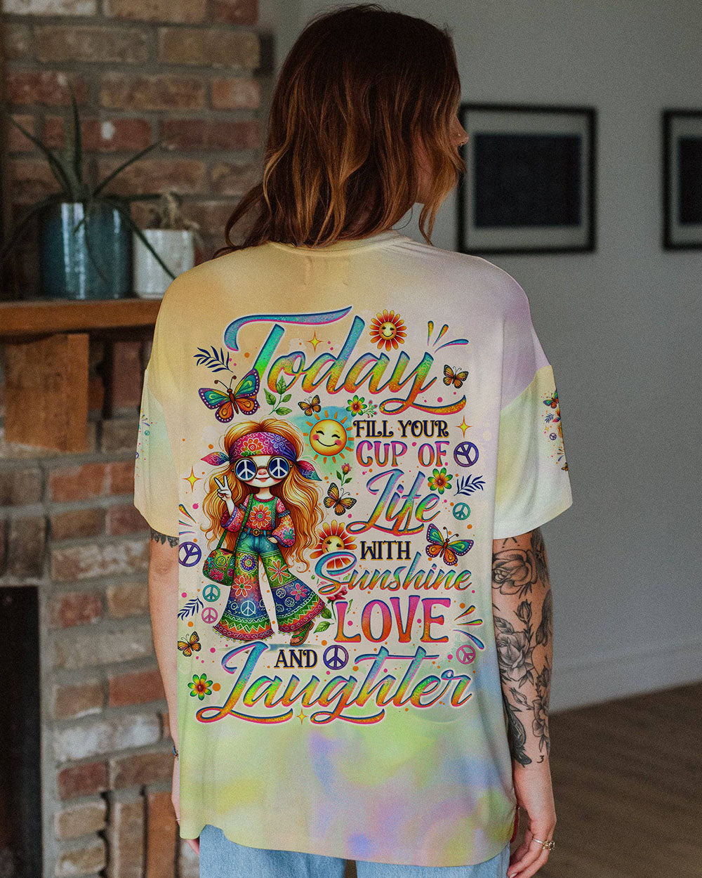 SUNSHINE LOVE AND LAUGHTER ALL OVER PRINT - TLNO0508242