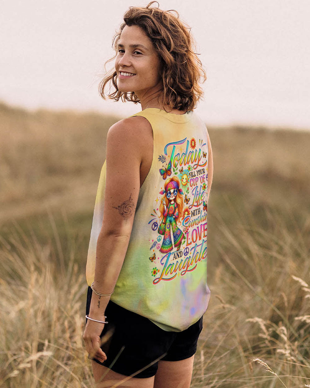 SUNSHINE LOVE AND LAUGHTER ALL OVER PRINT - TLNO0508242