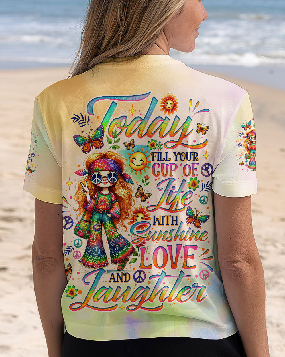SUNSHINE LOVE AND LAUGHTER ALL OVER PRINT - TLNO0508242