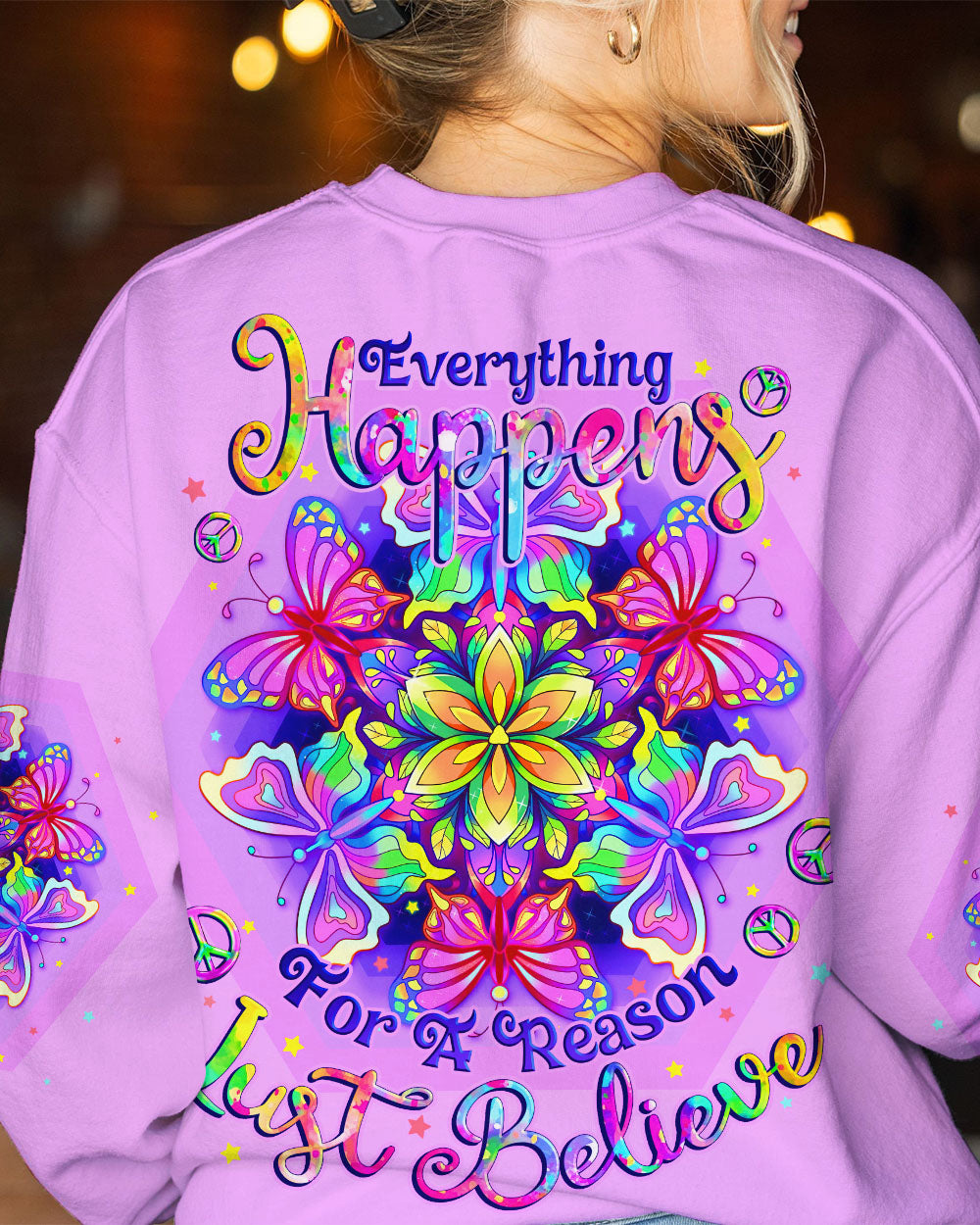 JUST BELIEVE BUTTERFLY ALL OVER PRINT - TLNO0509231
