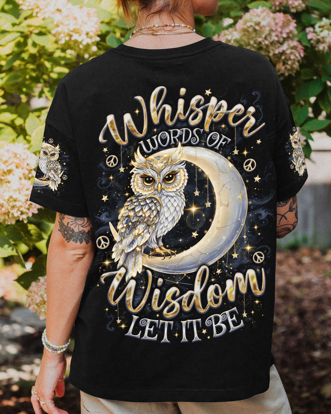 WHISPER WORDS OF WISDOM LET IT BE OWL MOON ALL OVER PRINT  - TLNO0509252