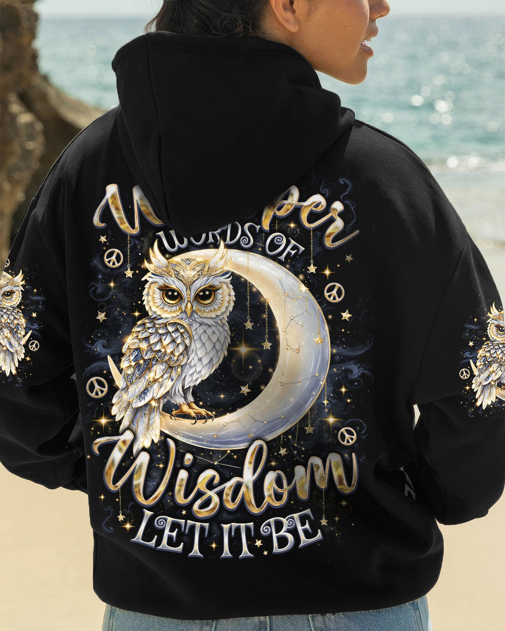WHISPER WORDS OF WISDOM LET IT BE OWL MOON ALL OVER PRINT  - TLNO0509252