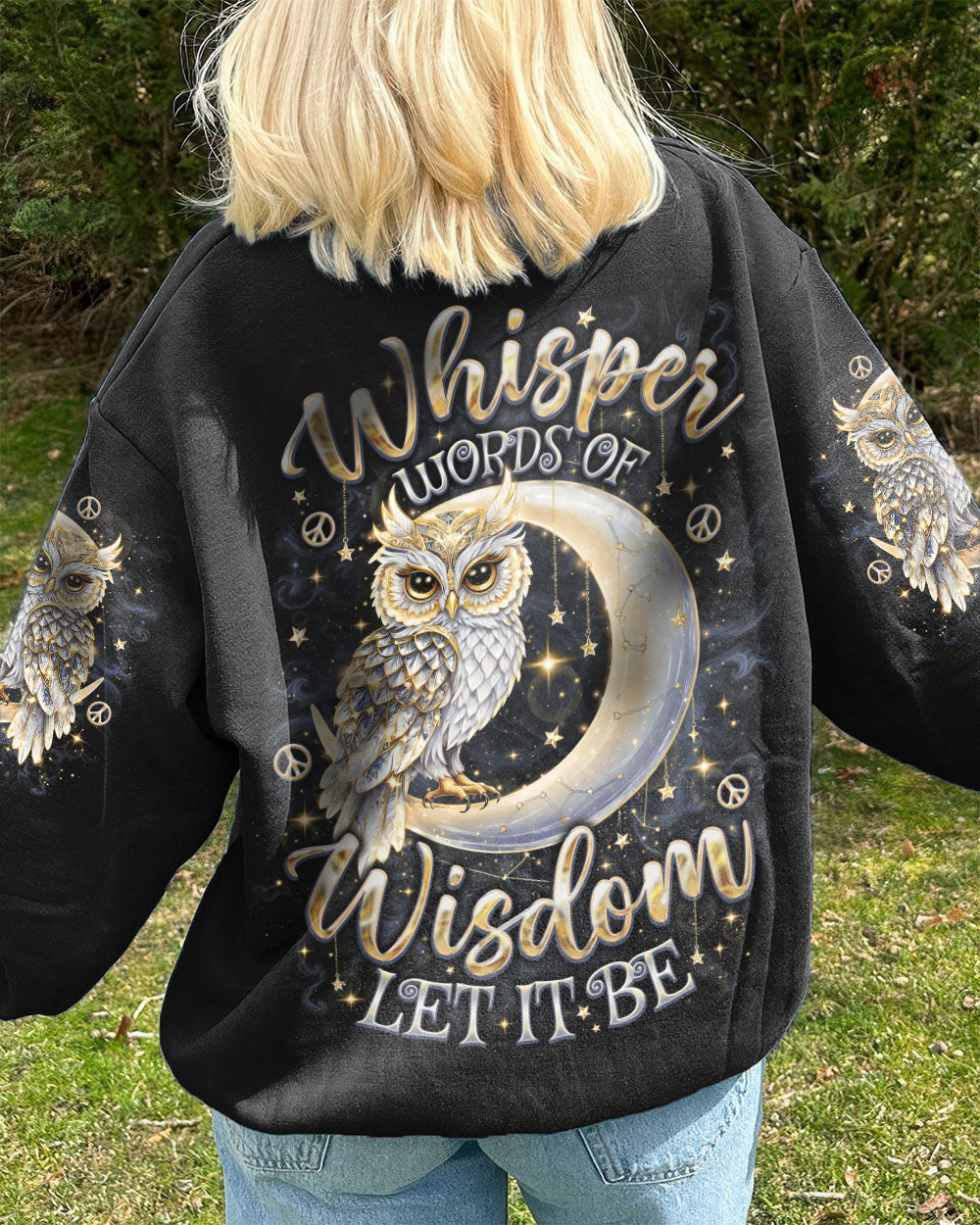 WHISPER WORDS OF WISDOM LET IT BE OWL MOON ALL OVER PRINT  - TLNO0509252