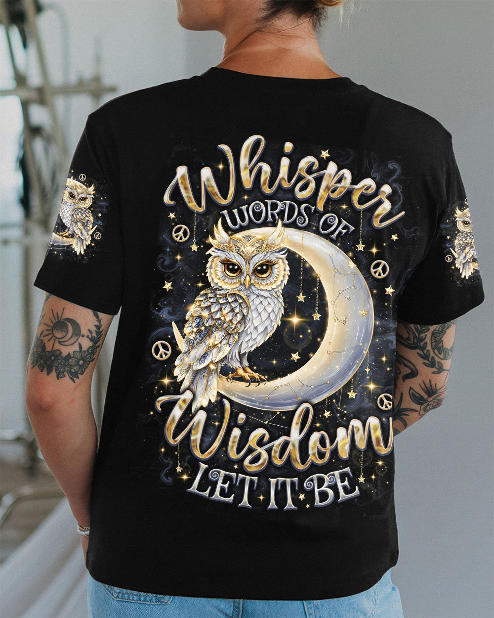 WHISPER WORDS OF WISDOM LET IT BE OWL MOON ALL OVER PRINT  - TLNO0509252