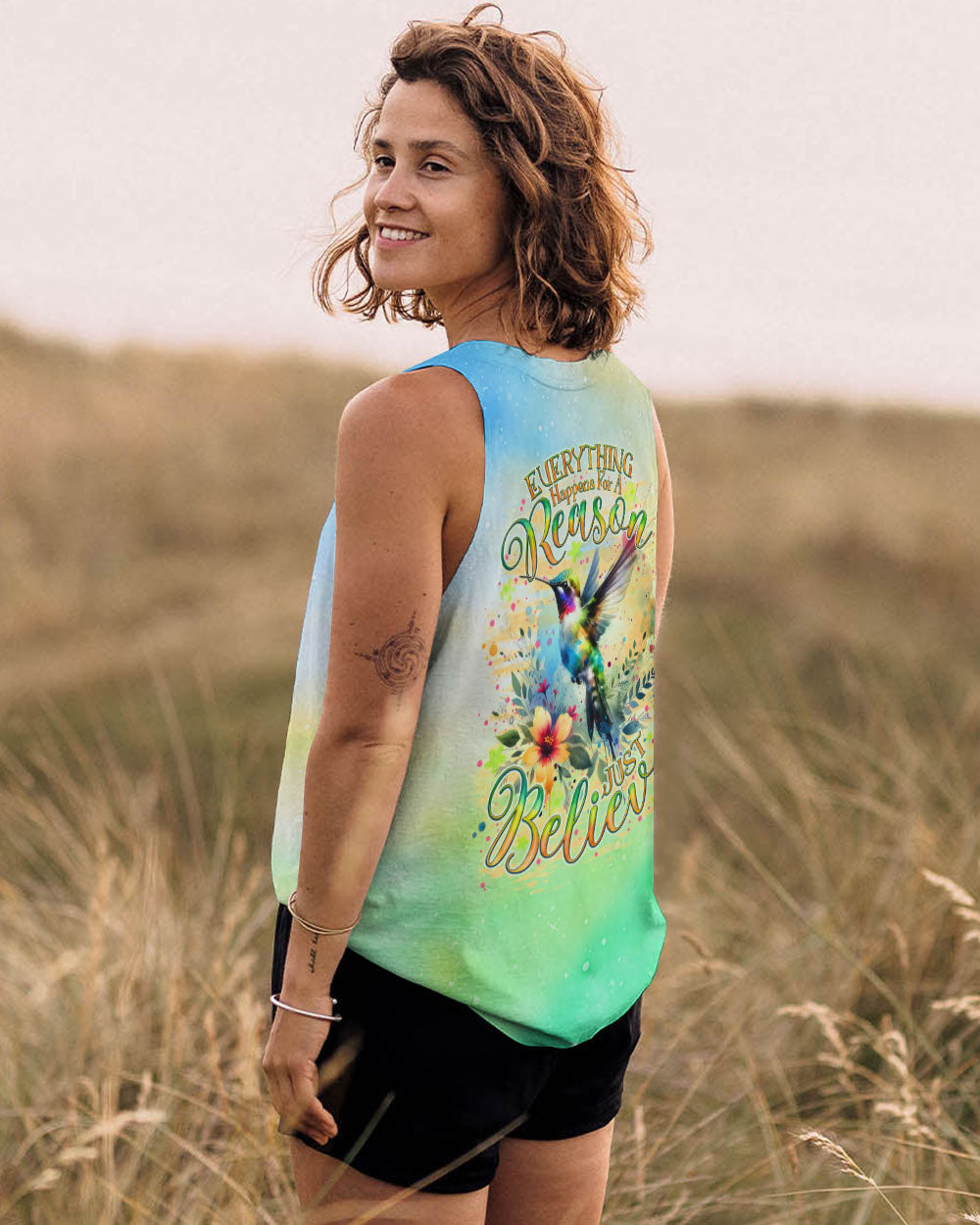 JUST BELIEVE HUMMINGBIRD ALL OVER PRINT - TLNO0606241