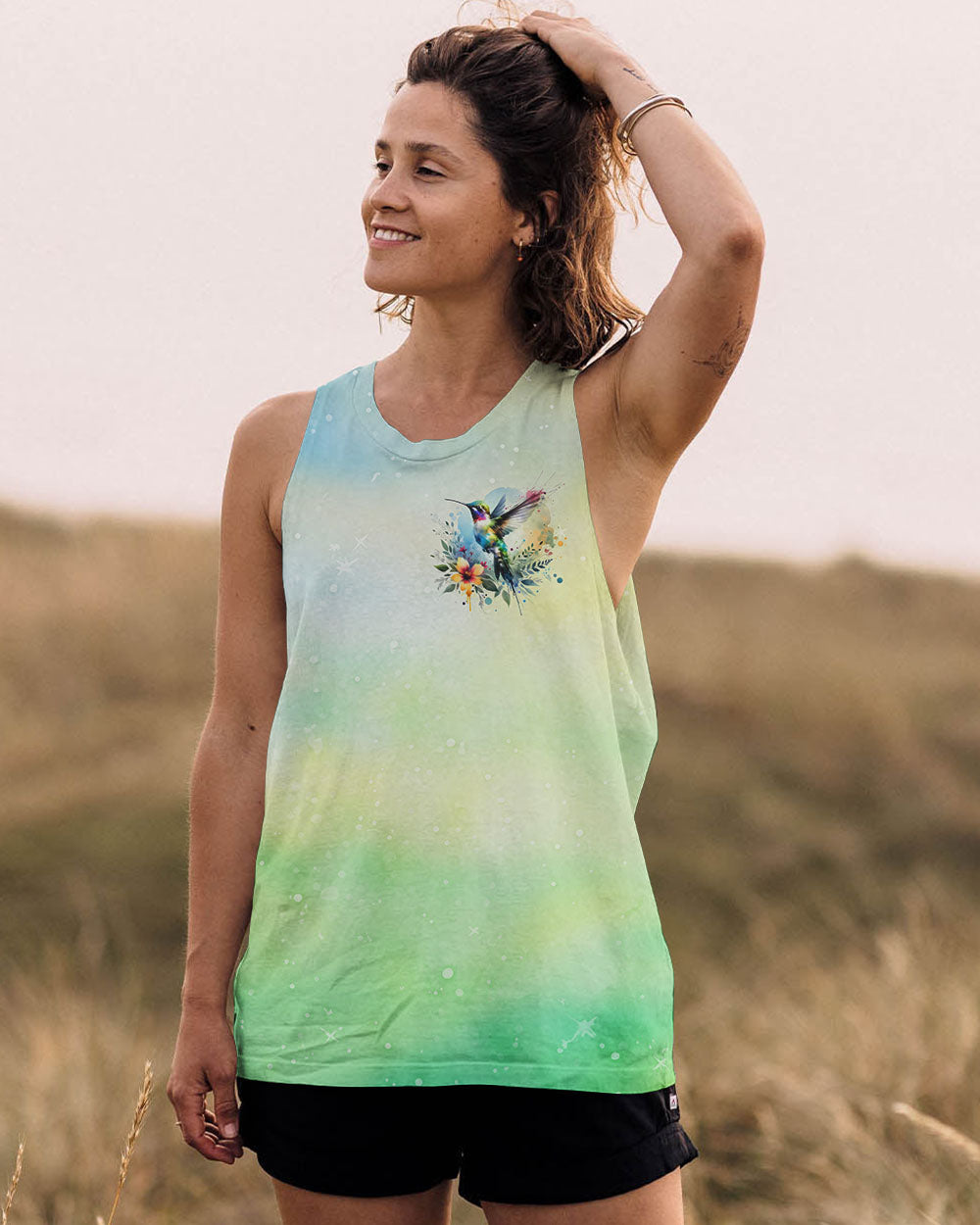 JUST BELIEVE HUMMINGBIRD ALL OVER PRINT - TLNO0606241