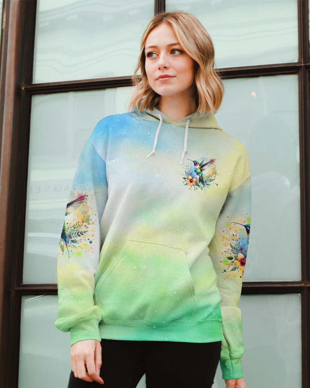 JUST BELIEVE HUMMINGBIRD ALL OVER PRINT - TLNO0606241