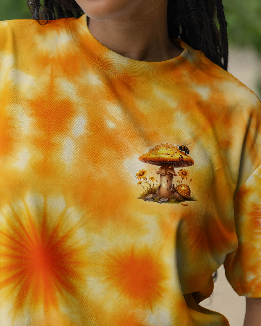 EAT MUSHROOMS SEE THE UNIVERSE TIE DYE ALL OVER PRINT - TLNO0610253