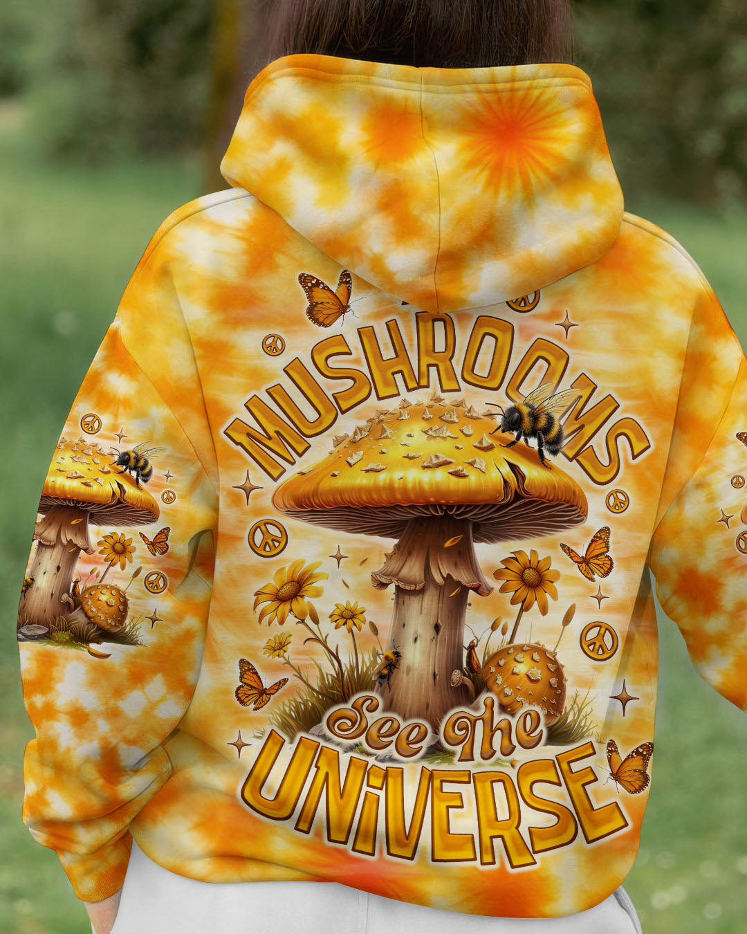 EAT MUSHROOMS SEE THE UNIVERSE TIE DYE ALL OVER PRINT - TLNO0610253