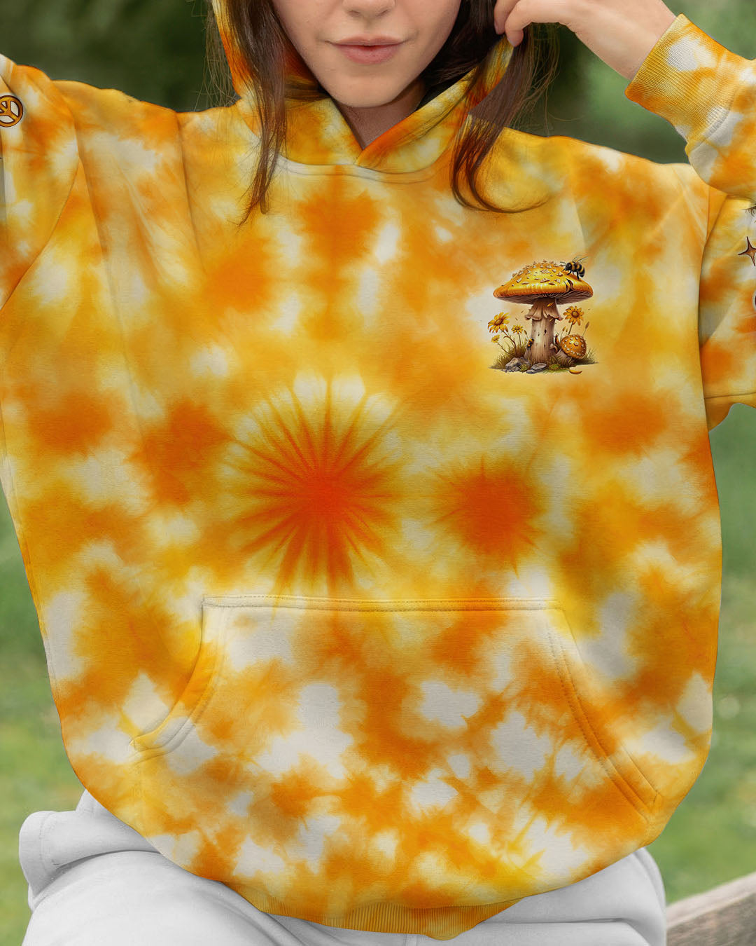 EAT MUSHROOMS SEE THE UNIVERSE TIE DYE ALL OVER PRINT - TLNO0610253